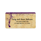 Mittelalterliche Renaissance-Pflaume - große Schif Adressaufkleber (Vorne)