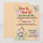 Mittelalterliche Renaissance Ritter Geburtstag Ein Einladung (Vorne/Hinten)