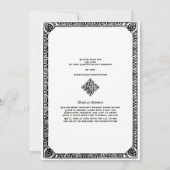 Mittelalterliche Renaissance Ritter Renfaire Babyd Einladung (Rückseite)