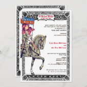 Mittelalterliche Renaissance Ritter Renfaire Babyd Einladung (Vorne/Hinten)