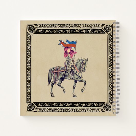 Mittelalterliche Renaissance Ritter Renfaire Babyd Notizblock (Rückseite)