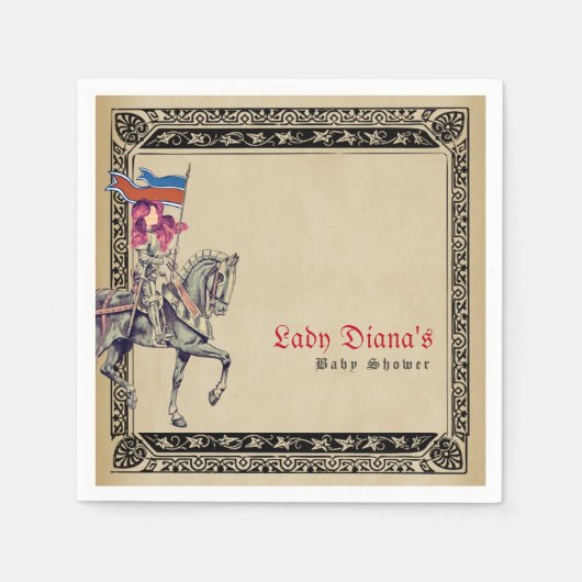 Mittelalterliche Renaissance Ritter Renfaire Babyd Serviette (Vorderseite)