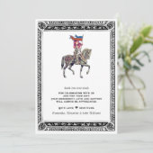 Mittelalterliche Renaissance Ritter Renfaire W Bab Dankeskarte (Stehend Vorderseite)