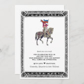 Mittelalterliche Renaissance Ritter Renfaire W Bab Dankeskarte (Vorne/Hinten)