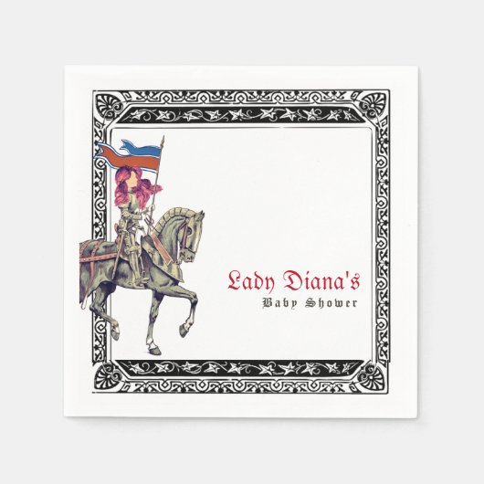 Mittelalterliche Renaissance Ritter Renfaire W Bab Serviette (Vorderseite)