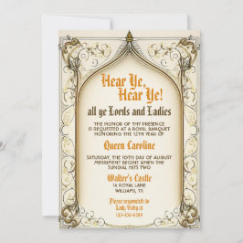 Mittelalterliche Renaissance Rustikaler Geburtstag Einladung