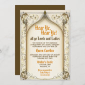 Mittelalterliche Renaissance Rustikaler Geburtstag Einladung (Vorne/Hinten)