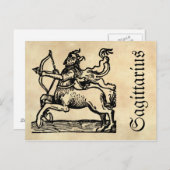 Mittelalterliche Renaissance Zodiac Symbol Sagitta Postkarte (Vorne/Hinten)