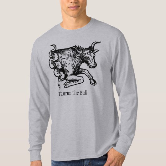 Mittelalterliche Renaissance Zodiac Symbol Taurus  T-Shirt (Vorderseite)