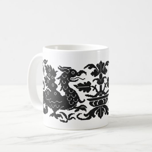 Mittelalterliche/Renaissancewyvern Kaffeepause Tas Kaffeetasse (Vorderseite Links)