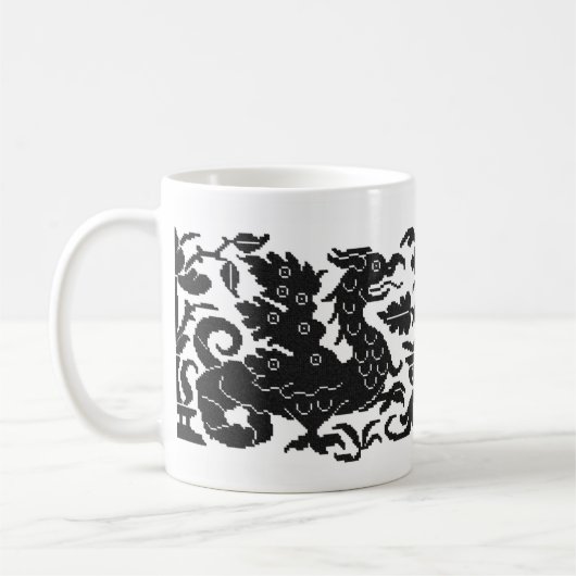 Mittelalterliche/Renaissancewyvern Kaffeepause Tas Kaffeetasse (Links)