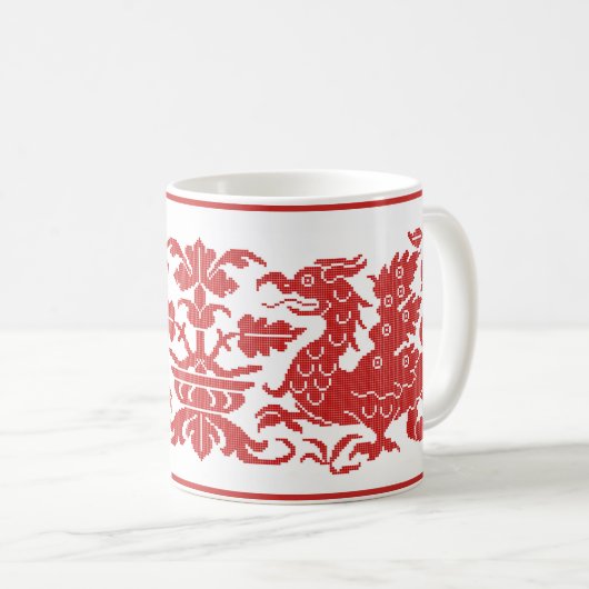 Mittelalterliche/Renaissancewyvern Kaffeepause Tas Kaffeetasse (VorderseiteRechts)