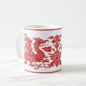Mittelalterliche/Renaissancewyvern Kaffeepause Tas Kaffeetasse (Vorderseite Links)