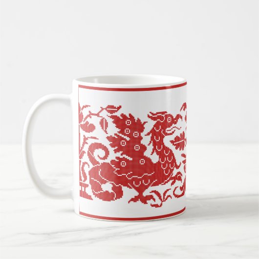 Mittelalterliche/Renaissancewyvern Kaffeepause Tas Kaffeetasse (Links)