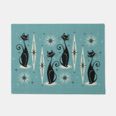 Mittelalterliche Réro Atomkatzen - Blau Fußmatte (Vorderseite)