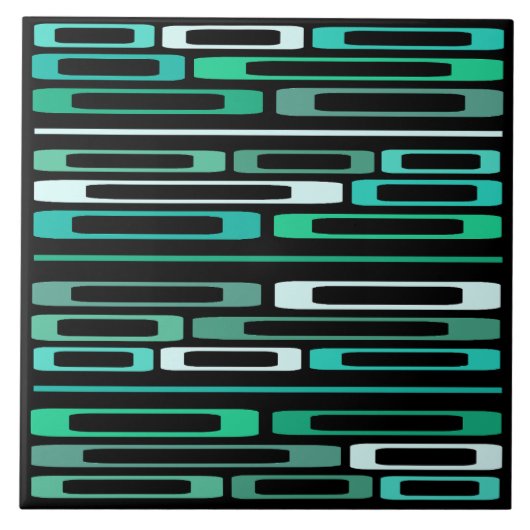 Mittelalterliche Retro flache Felsen Schwarz Türki Fliese (Vorderseite)