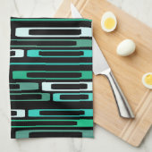 Mittelalterliche Retro flache Felsen Schwarz Türki Geschirrtuch (Viertel Falte)