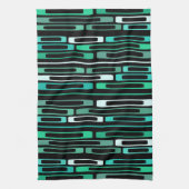 Mittelalterliche Retro flache Felsen Schwarz Türki Geschirrtuch (Vertikal)