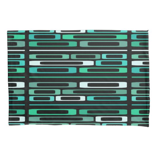 Mittelalterliche Retro flache Felsen Schwarz Türki Kissenbezug (Vorderseite)