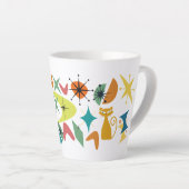 Mittelalterliche Retro-Muster Latte-Tasse Milchtasse (Rechte Ecke)