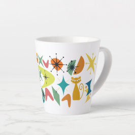 Mittelalterliche Retro-Muster Latte-Tasse Milchtasse