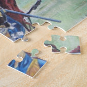 mittelalterliche Ritter auf Pferden historisch Puzzle (Seite)