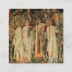 Mittelalterliche Ritter des Runden Tisches Begleitkarte