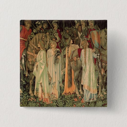 Mittelalterliche Ritter des Runden Tisches Button (Vorderseite)