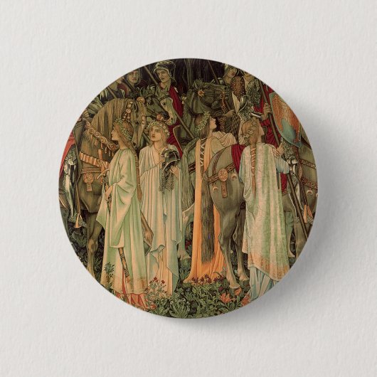 Mittelalterliche Ritter des Runden Tisches Button (Vorderseite)