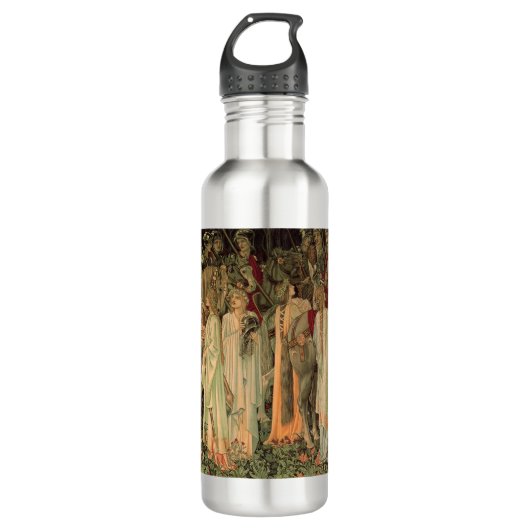 Mittelalterliche Ritter des Runden Tisches Edelstahlflasche (Vorderseite)