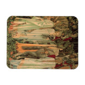 Mittelalterliche Ritter des Runden Tisches Magnet (Horizontal)