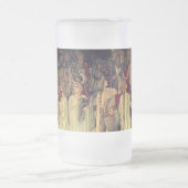 Mittelalterliche Ritter des Runden Tisches Mattglas Bierglas (Mittel)