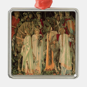 Mittelalterliche Ritter des Runden Tisches Ornament Aus Metall