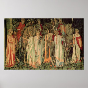 Mittelalterliche Ritter des Runden Tisches Poster