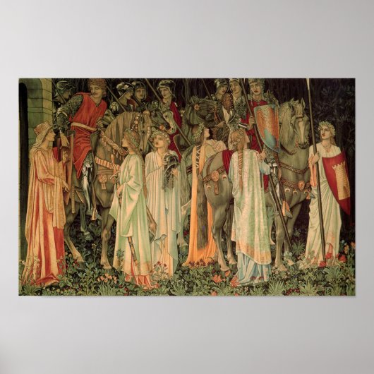 Mittelalterliche Ritter des Runden Tisches Poster (Vorne)