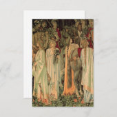 Mittelalterliche Ritter des Runden Tisches RSVP Karte (Vorne/Hinten)