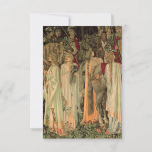 Mittelalterliche Ritter des Runden Tisches RSVP Karte