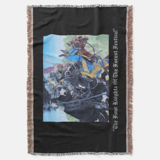 mittelalterliche Ritter, die auf Decke (Vorderseite Vertikal)