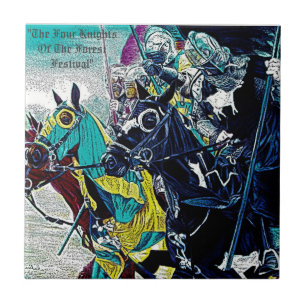 mittelalterliche Ritter, die auf Fliese