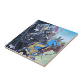 mittelalterliche Ritter, die auf Fliese (Seite)