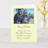 mittelalterliche Ritter, die auf Karte (Gelbe Blume)