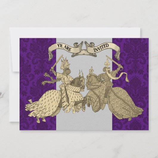 Mittelalterliche Ritter, die Einladungen Wedding (Vorderseite)