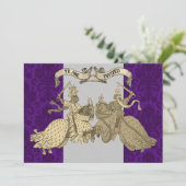 Mittelalterliche Ritter, die Einladungen Wedding (Stehend Vorderseite)