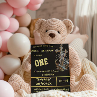 Mittelalterliche Ritter Einladung zum Geburtstag