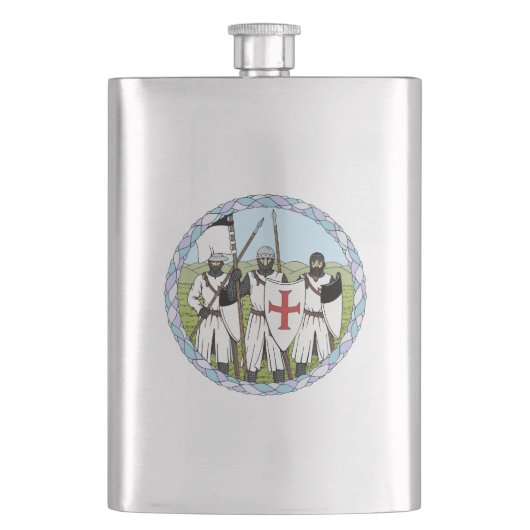 Mittelalterliche Ritter Flachmann (Vorderseite)