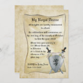 Mittelalterliche Ritter-Geburtstags-Einladung Einladung (Vorne/Hinten)