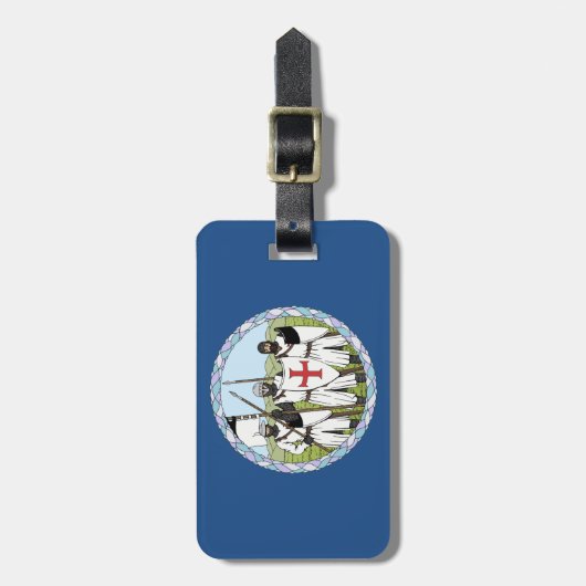 Mittelalterliche Ritter Gepäckanhänger (Vorderseite vertikal)