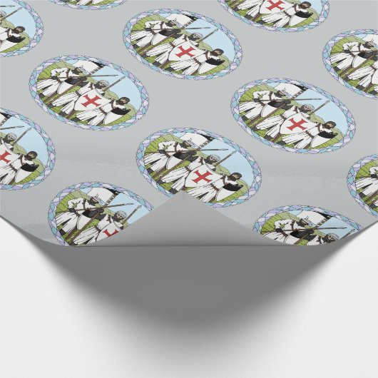 Mittelalterliche Ritter Geschenkpapier (Ecke)