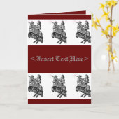 Mittelalterliche Ritter-Gruß-Karte Karte (Gelbe Blume)