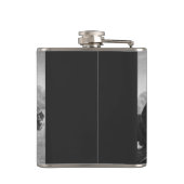 mittelalterliche Ritter jouten auf Pferden Flachmann (Rückseite)